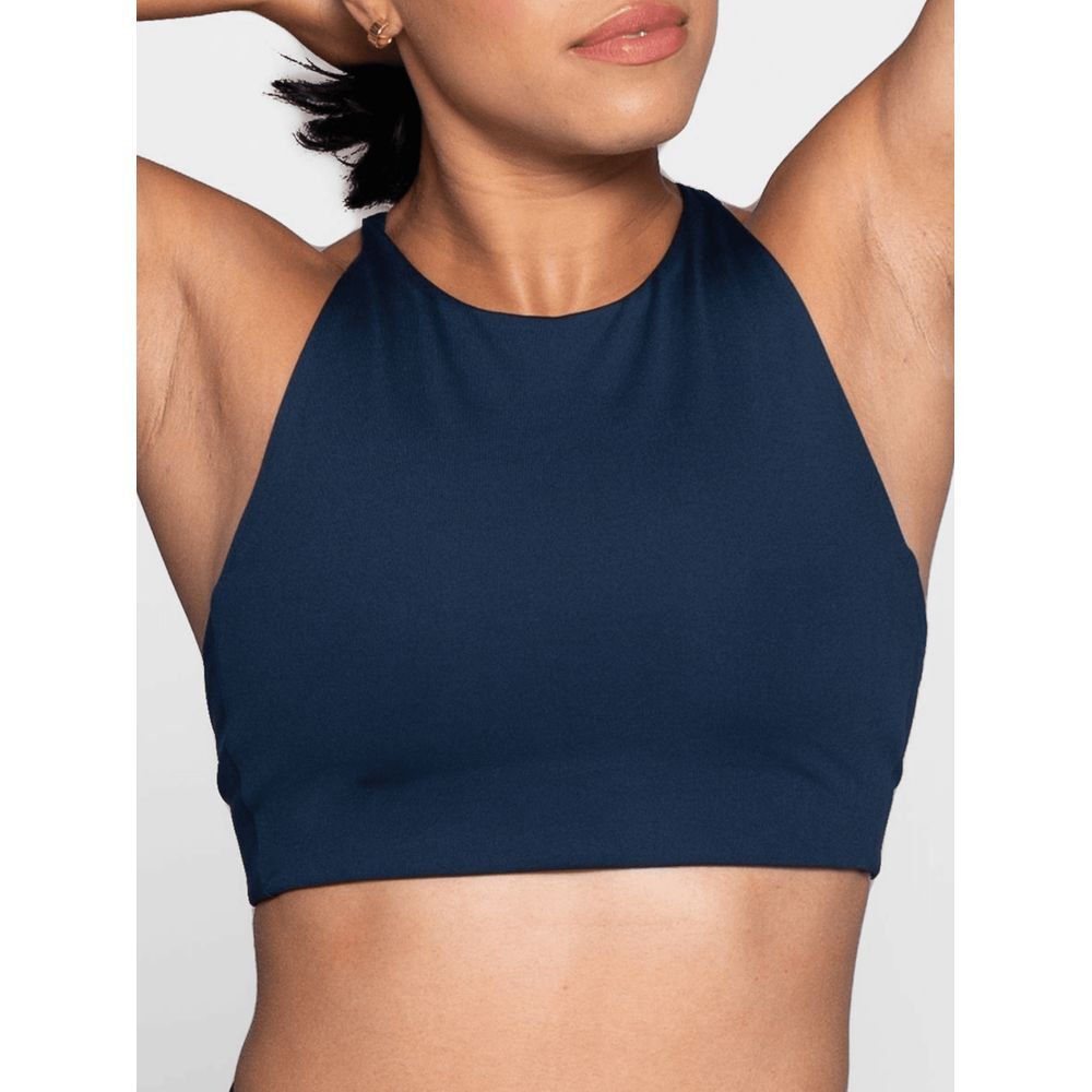 The‎ Girlfriend Collective Topanga Sports Bra Plus Size 5XL Midnight Blue NWT
